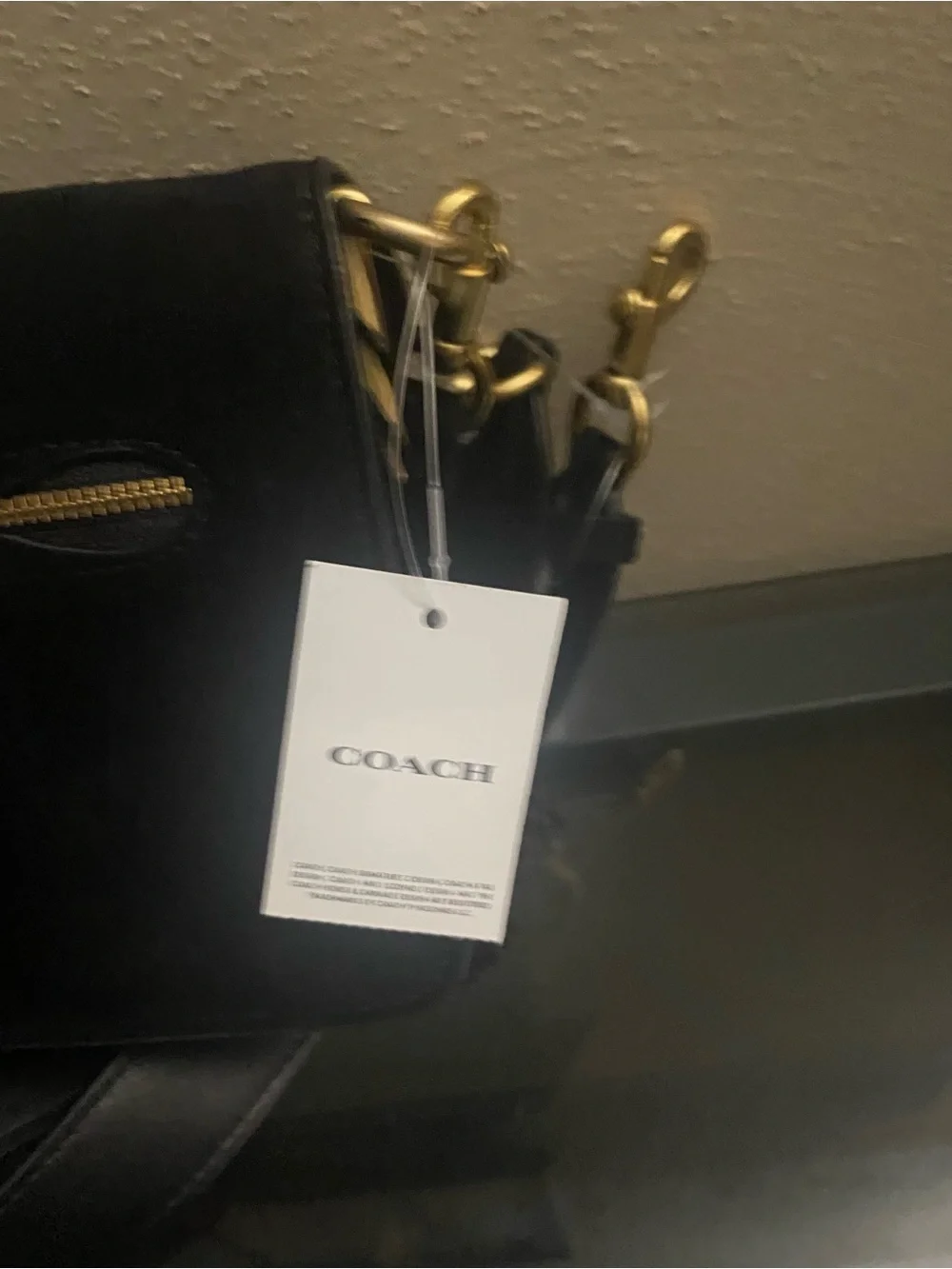 Coach Black Sequined Suede Tabby 26 with Gold Hardware NWT